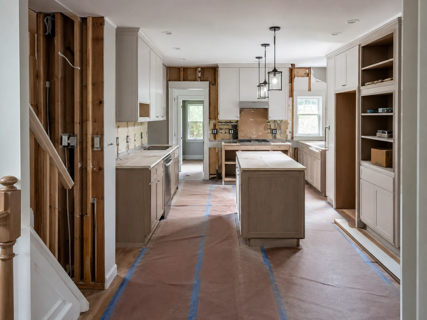 Kitchen remodeling project in progress